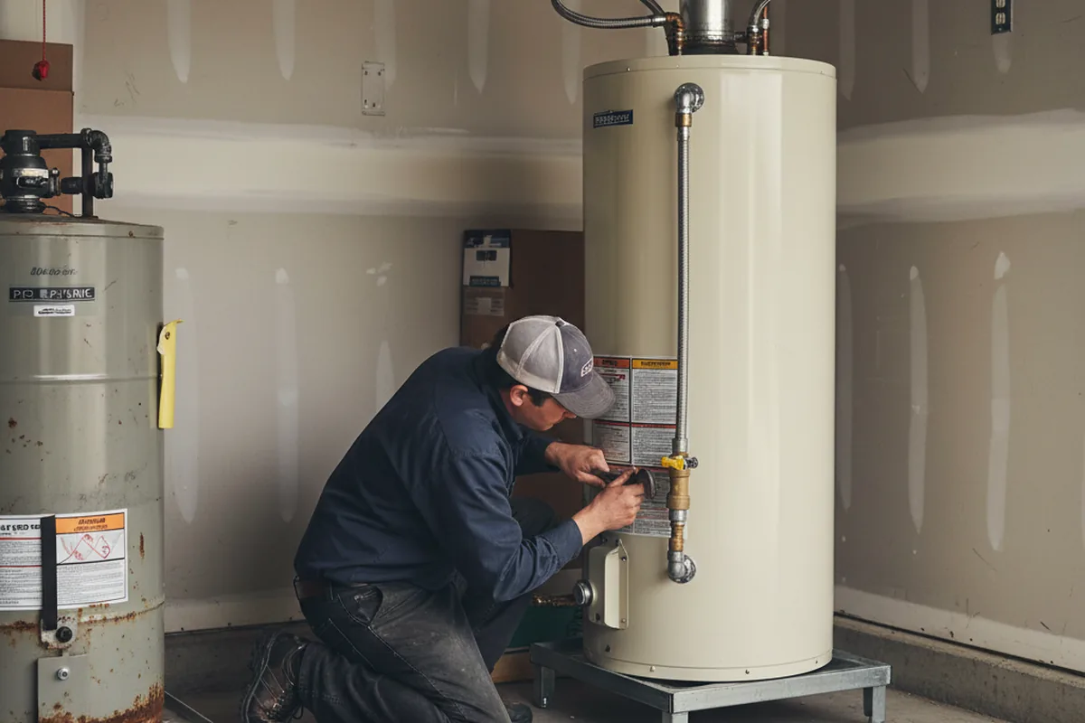 Water heater and shutoff valve replacement in Boiceville